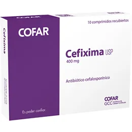 CEFIXIMA 400 MG CAJA X 10 COMPRIMIDOS - Ecofarma
