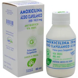 AMOXICILINA + ACIDO CLAVULANICO SUSPENCION X 100 ML - Ecofarma