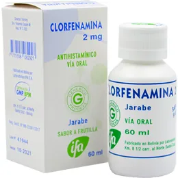 CLORFENAMINA JARABE FCO X 60 ML - Ecofarma