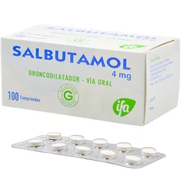 SALBUTAMOL 4 MG CAJA X 100 COMPRIMIDOS - Ecofarma