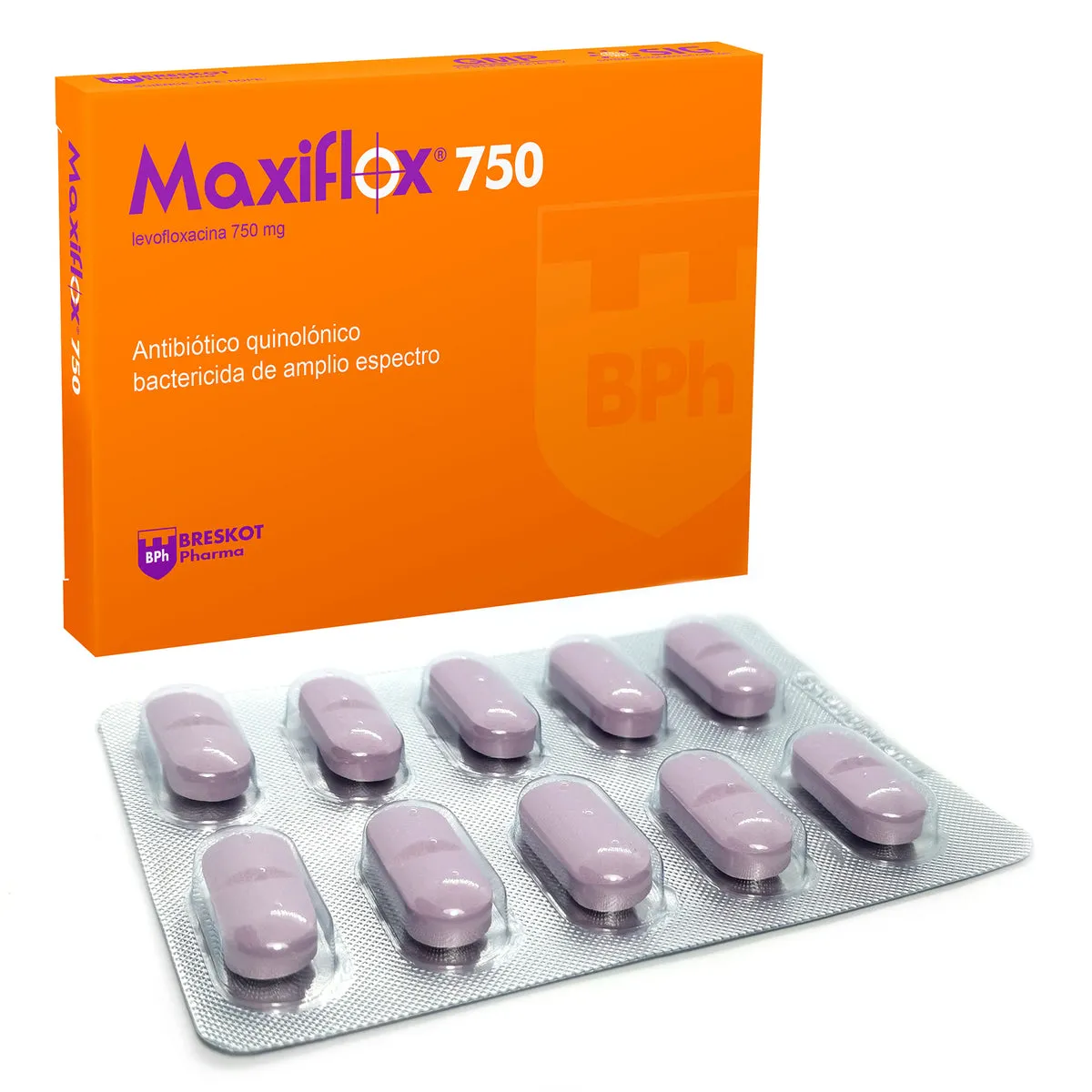 MAXIFLOX 750 MG CAJA X 10 COMPRIMIDOS - Ecofarma