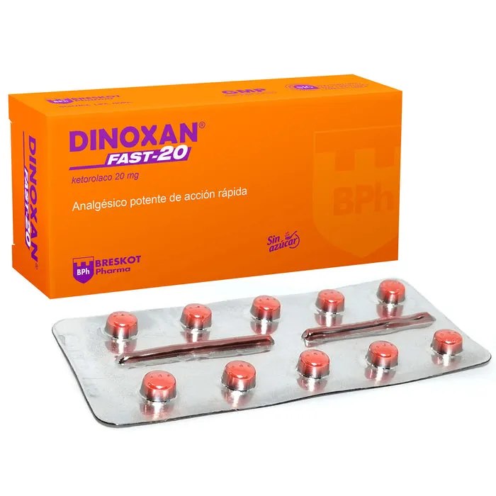 DINOXAN FAST 20 MG SL CAJA X 50 COMPRIMIDOS - Ecofarma