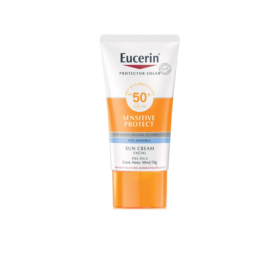 EUCERIN SUN CREAM FACIAL SENSITIVE PROTECT FPS 50 X 50 ML - Ecofarma