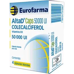 ALTAD VITAMINA D3 50.000 UI CAJA X 4 CAPSULAS - Ecofarma