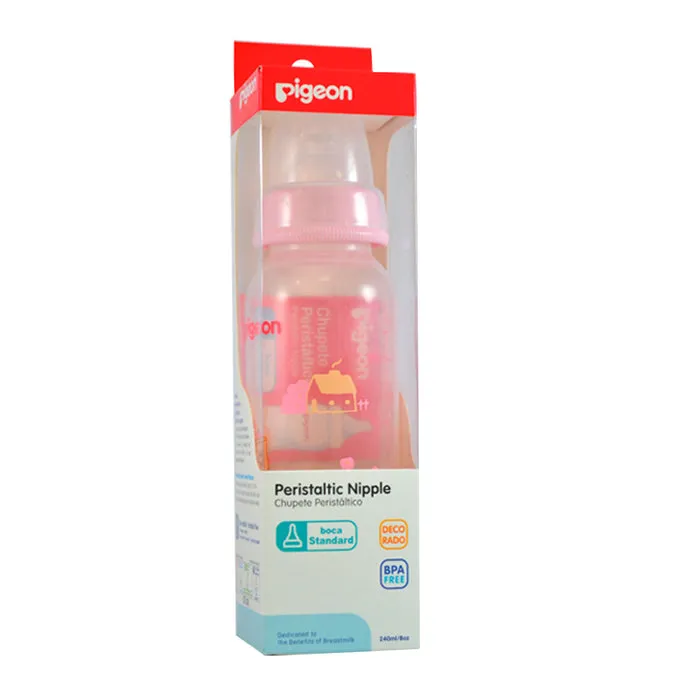 BIBERON PIGEON STANDAR CELESTE ROSADO  X 120 ML - Ecofarma