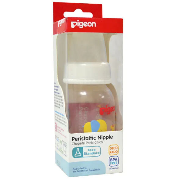 BIBERON PIGEON DECORADO BLANCO AMARILLO 120 ML/ 4OZ - Ecofarma