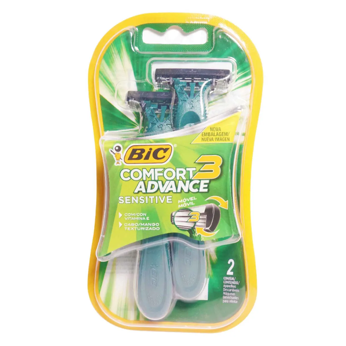 AFEITADORA CONFORT 3 ADVANCE SENSITIVE 2 X 1 - Ecofarma