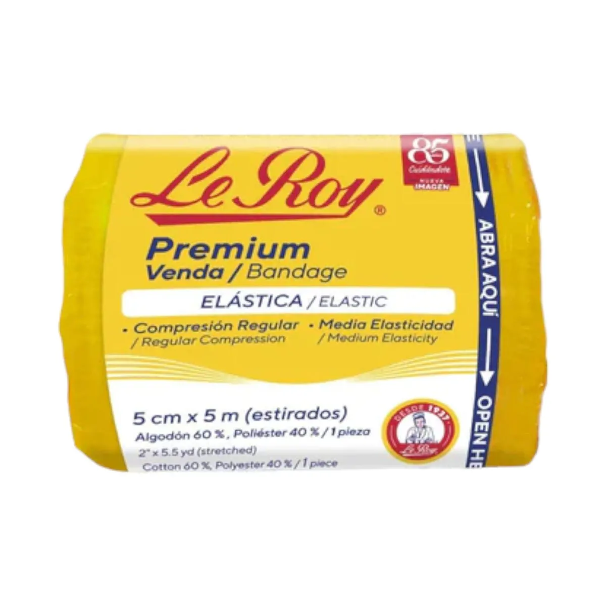 VENDA ELASTICA PREMIUN LE ROY 5 CM - Ecofarma