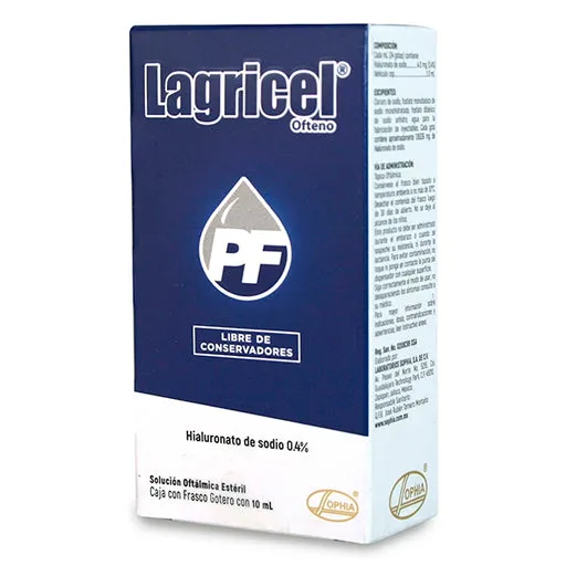 LAGRICEL OFTENO "PF" SOL. OFTALMICA X 10 ML - Ecofarma