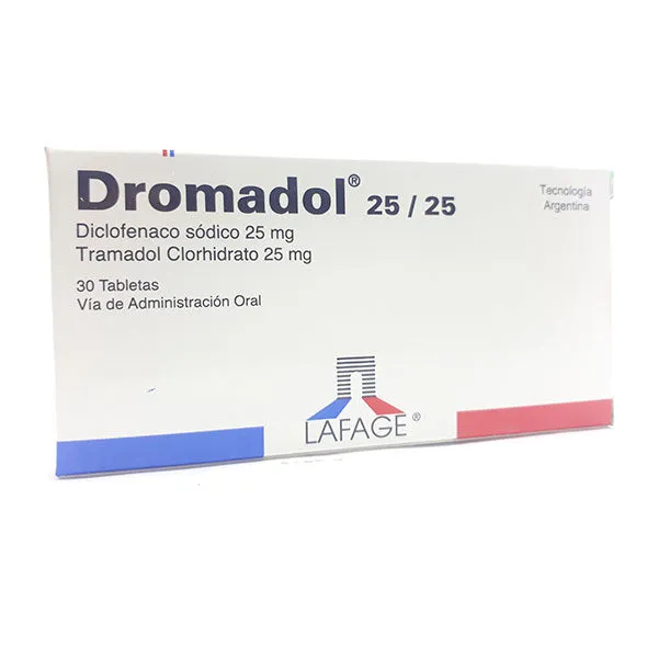 DROMADOL 25/25 MG CAJA X 30 TABLETAS - Ecofarma
