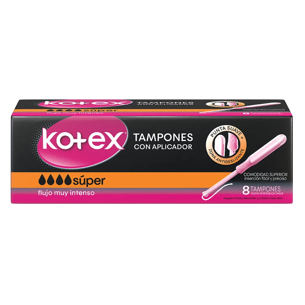 KOTEX TAMPON FITNESS C/APLICADOR 12X8 SUPER - Ecofarma