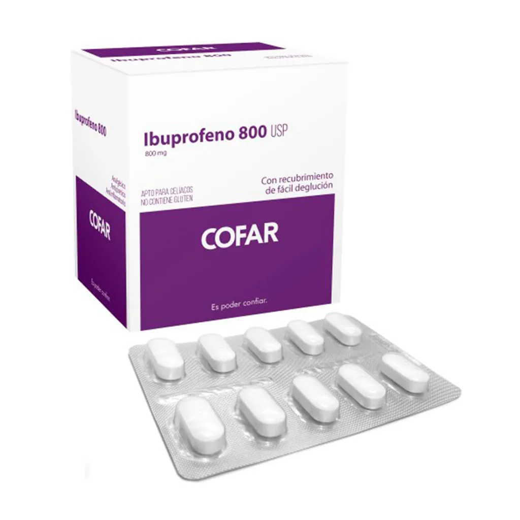 IBUPROFENO 800 MG CAJA X 100 COMPRIMIDOS - Ecofarma