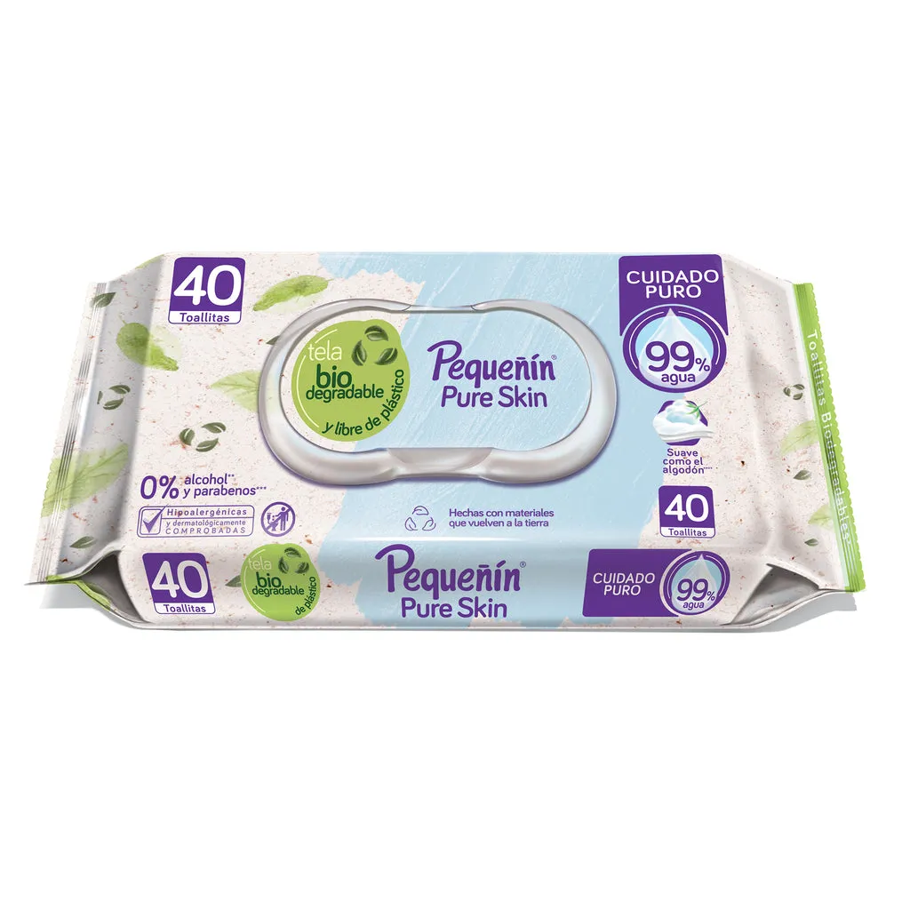 TOALLITAS PEQUEÑIN PURE SKIN X 40 UNI - Ecofarma