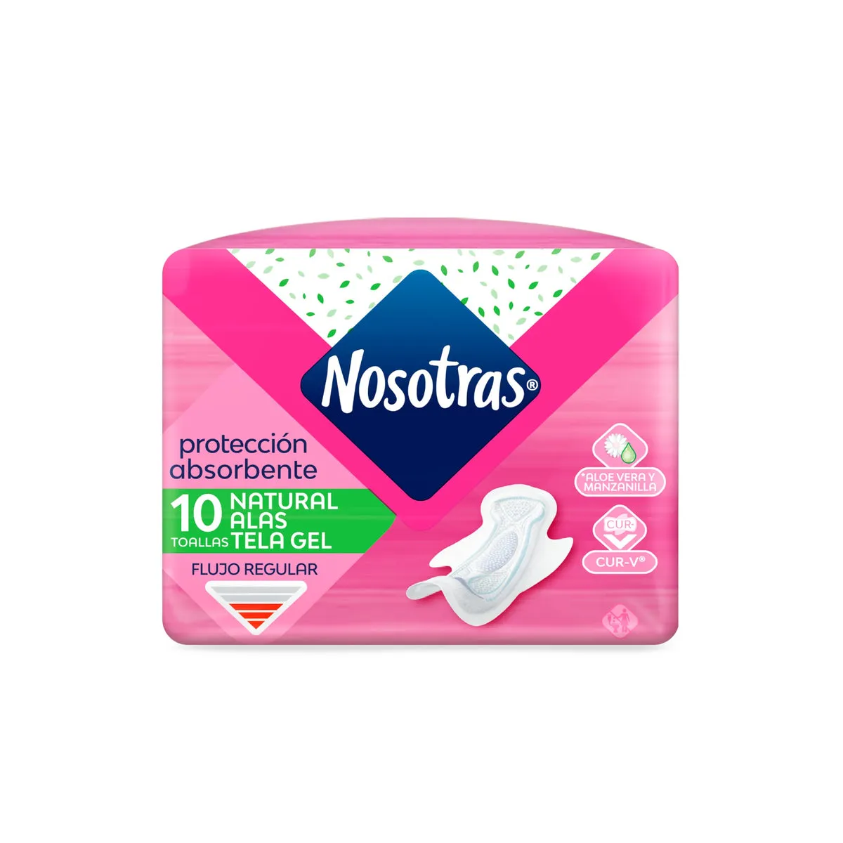 NOSOTRAS NATURAL NORMAL ALAS X 10 TOALLAS - Ecofarma