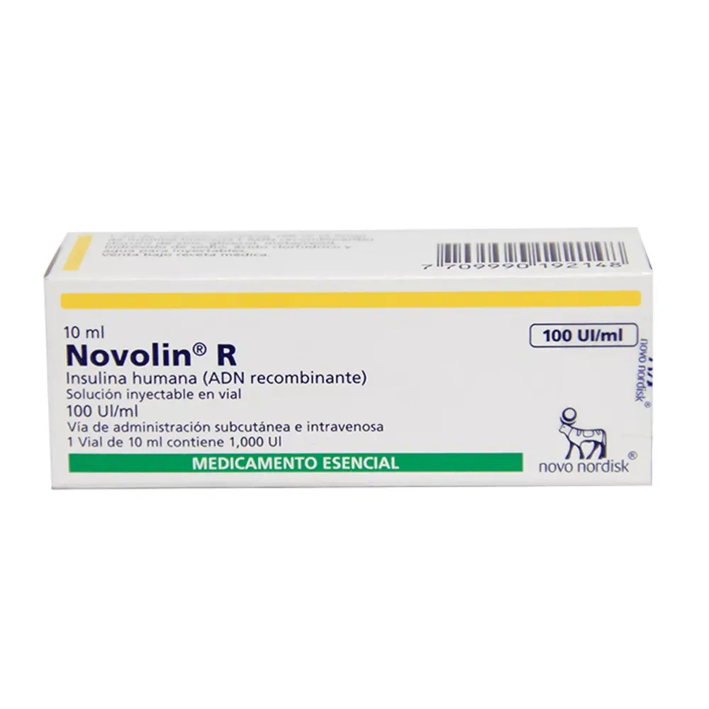 NOVOLIN R / CRISTALINA 100 UI/ML X 10 ML - Ecofarma