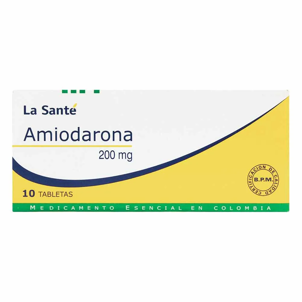 AMIODARONA 200 MG CAJA X 10 COMPRIMIDOS - Ecofarma