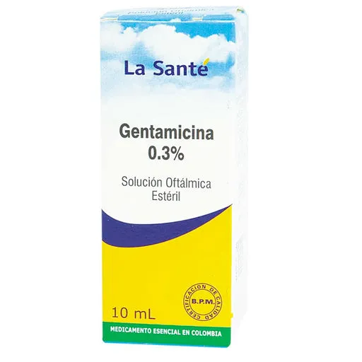 GENTAMICINA 0.3 % COLIRIO FCO X 10 ML - Ecofarma