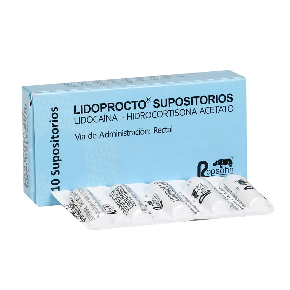 LIDOPROCTO CAJA X 10 SUPOSITORIOS - Ecofarma
