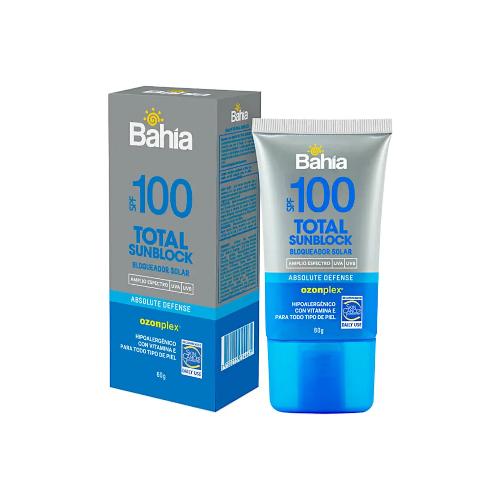 BAHIA BLOQUEADOR SOLAR TOTAL SUNBLOCK SPF 100 X 60 GR - Ecofarma