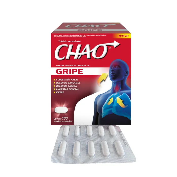 CHAO GRIPE CAJA X 100 TABLETAS - Ecofarma