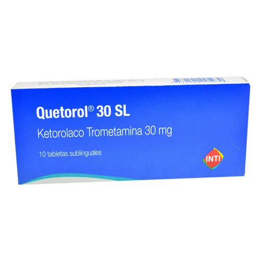 QUETOROL 30 MG SL CAJA X 10 COMPRIMIDOS - Ecofarma