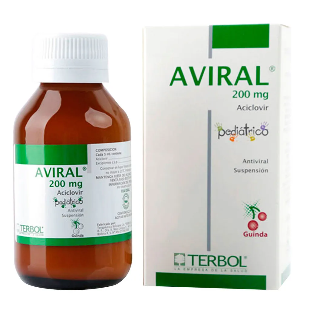 AVIRAL 200 MG SUSPENCION FCO X 62.5 ML - Ecofarma