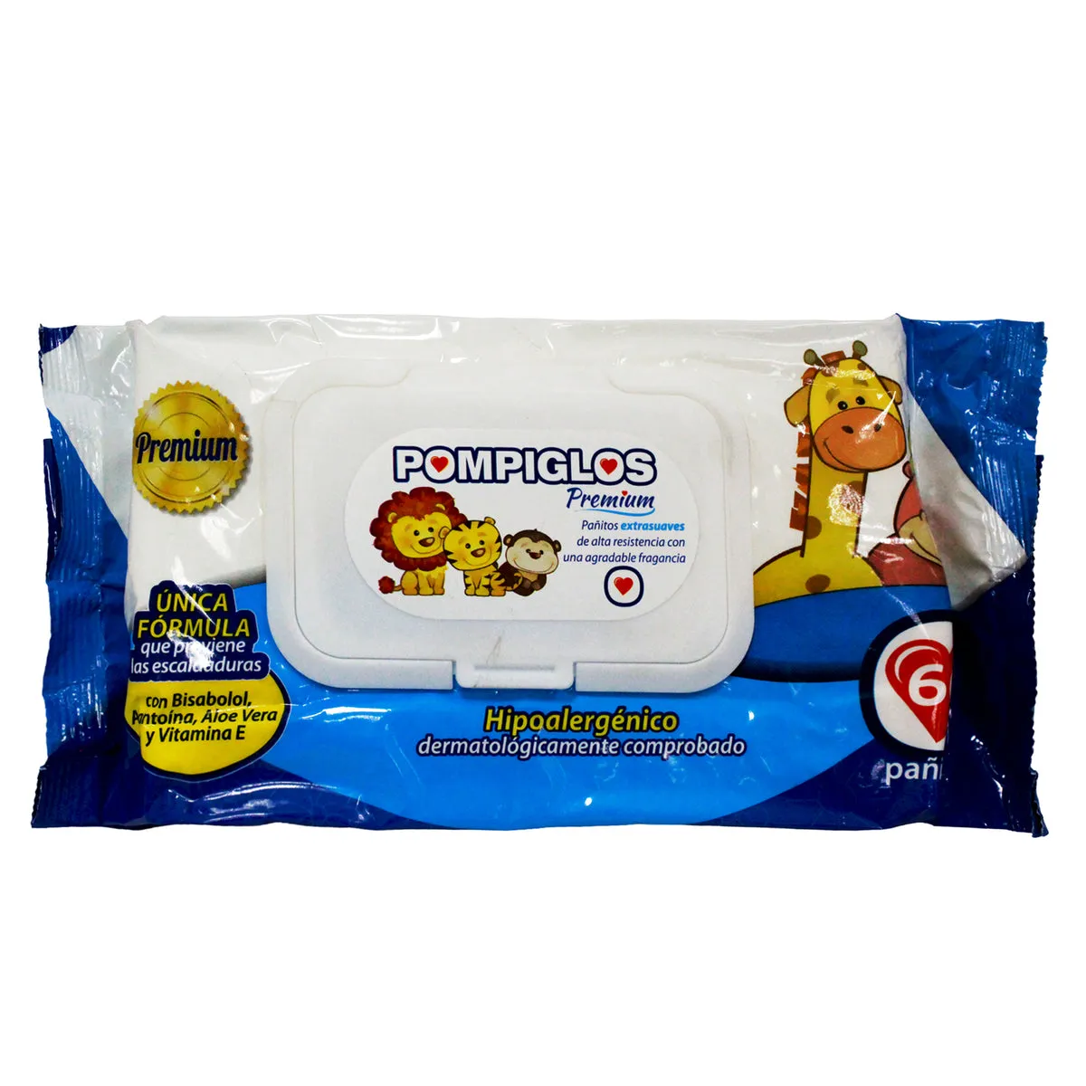 TOALLAS HUMEDAS POMPIGLOS PREMIUM X 60 TOALLITAS - Ecofarma