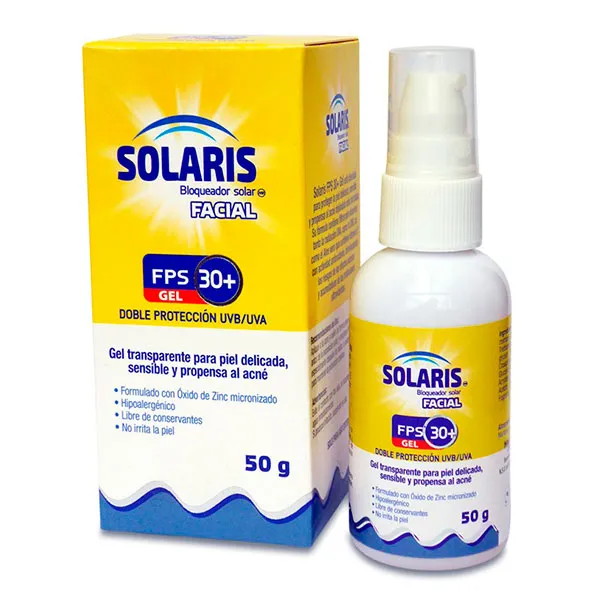 SOLARIS BLOQUEADOR  SOLAR GEL FACIAL FPS 30 X 50 G - Ecofarma