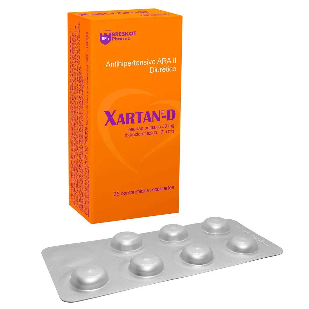 XARTAN D 50/12.5 MG CAJA X 35 COMPRIMIDOS - Ecofarma