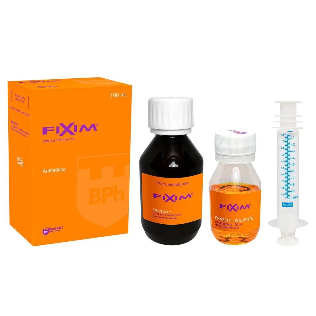 FIXIM 100 MG SUSPENCION FCO X 100 ML - Ecofarma