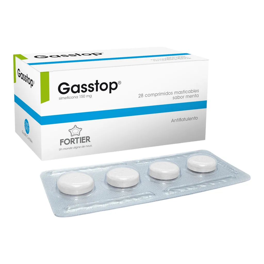 GASSTOP SIMETICONA CAJA X 28 COMPRIMIDOS MASTICABLES - Ecofarma