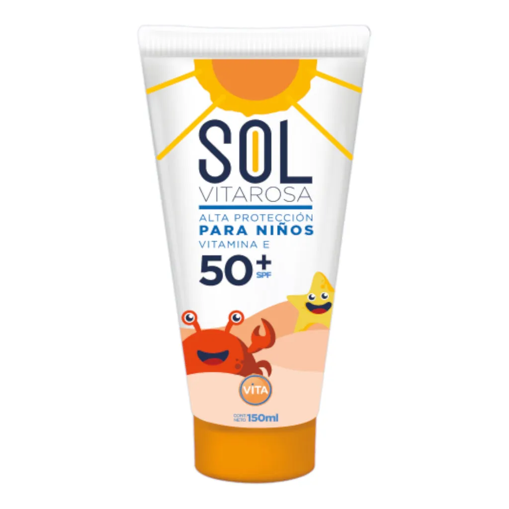  SOL VITAROSA NIÑOS CON VITAMINA E FPS-50 X 150 ML - Ecofarma