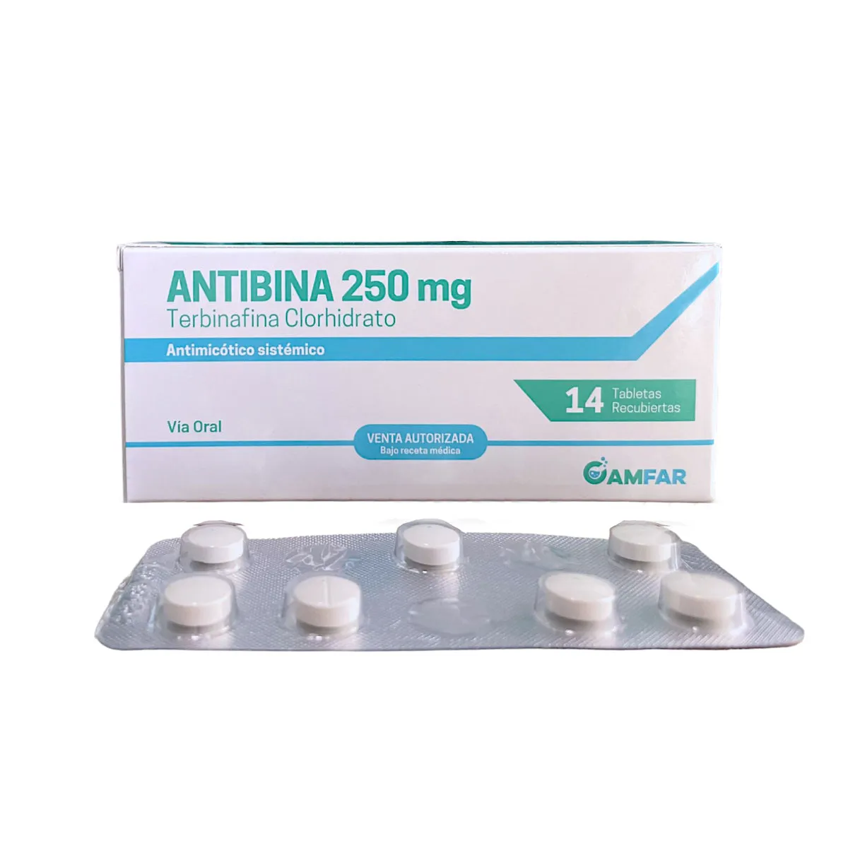 ANTIBINA 250 MG CAJA X 14 TABLETAS - Ecofarma