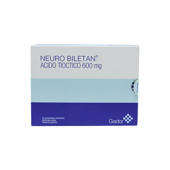 NEURO BILETAN 600 MG CAJA X 30 COMPRIMIDOS - Ecofarma