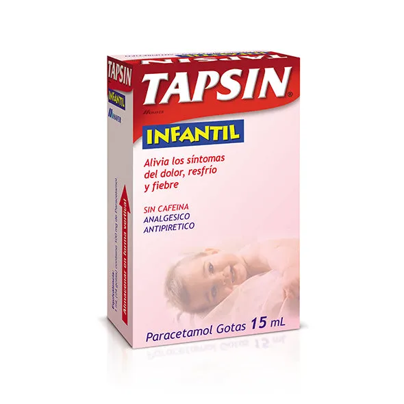 TAPSIN INFANTIL PARACETAMOL 100 MG GOTAS X 15 ML - Ecofarma