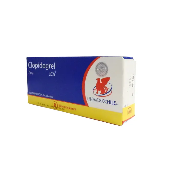 CLOPIDOGREL 75 MG CAJA X 30 COMPRIMIDOS - Ecofarma