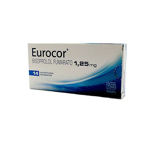 EUROCOR 1.25 MG CAJA X 14 COMPRIMIDOS - Ecofarma