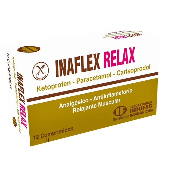INAFLEX RELAX CAJA X 12 COMPRIMIDOS - Ecofarma