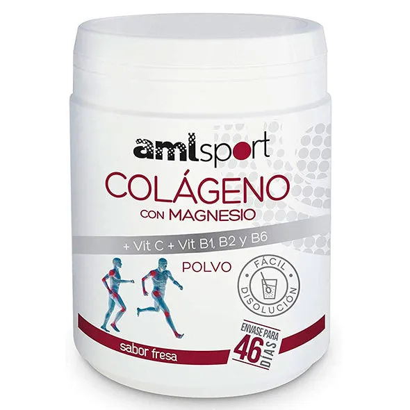 COLAGENO AMLSPORT + MG + VIT C +B1,B,2 B,6 FRESA  FCO X 350 GR - Ecofarma