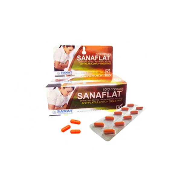 SANAFLAT CAJA X 100 CAPSULAS - Ecofarma