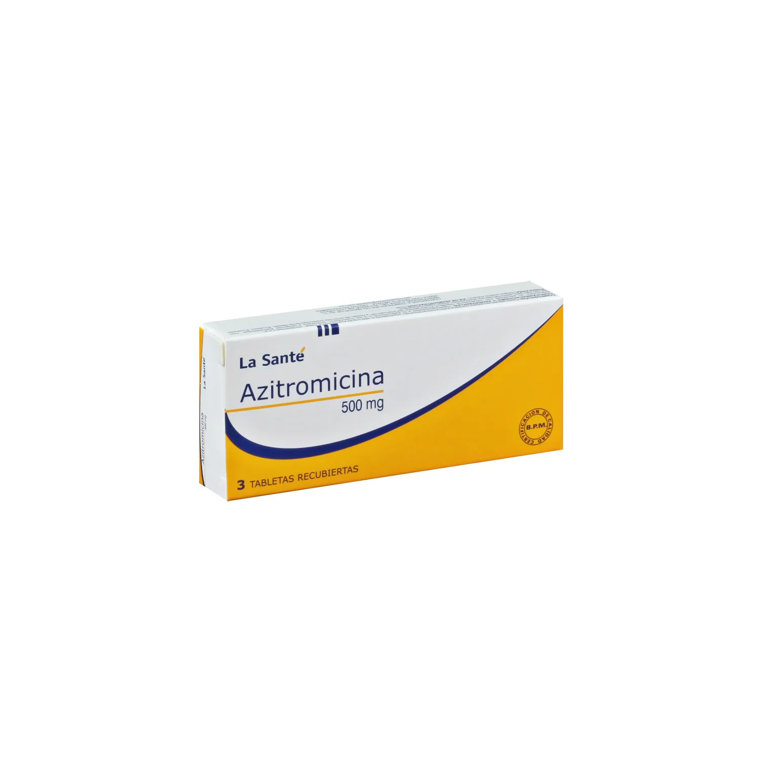 AZITROMICINA 500 MG CAJA X 3 TABLETAS - Ecofarma