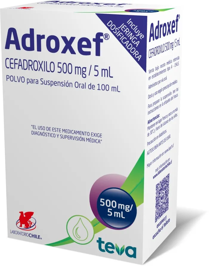 ADROXEF 500 MG SUPENCION FRASCO  X 100 ML - Ecofarma