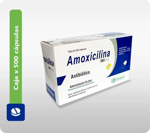 AMOXICILINA 500MG CAJA X 500 CAPSULAS - Ecofarma