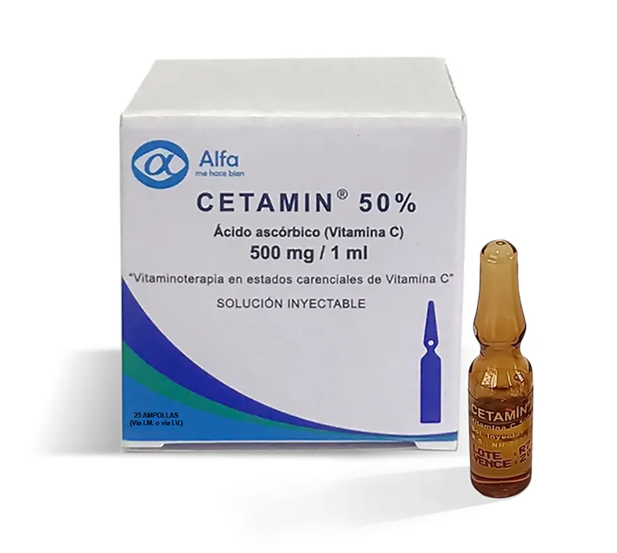 CETAMIN 500 MG CAJA X 25 AMPOLLAS - Ecofarma