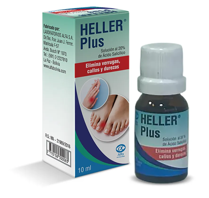 HELLER PLUS / VERRUGAS Y CALLOS FRASCO X 10 ML - Ecofarma