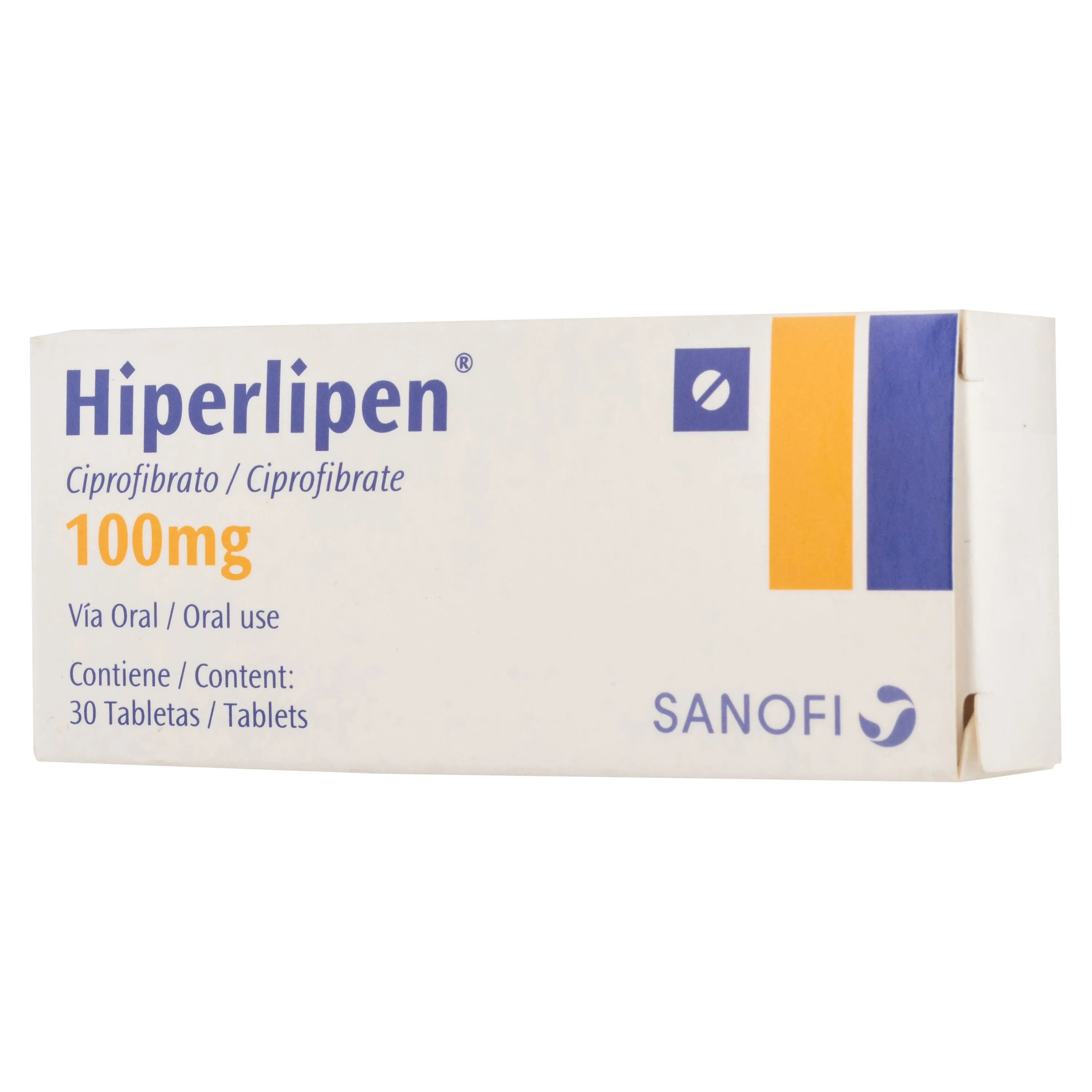 HIPERLIPEN 100 MG CAJA X 30 TABLETAS - Ecofarma