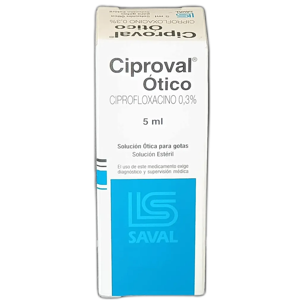 CIPROVAL OTICO GTS. FCO. X 5 ML - Ecofarma