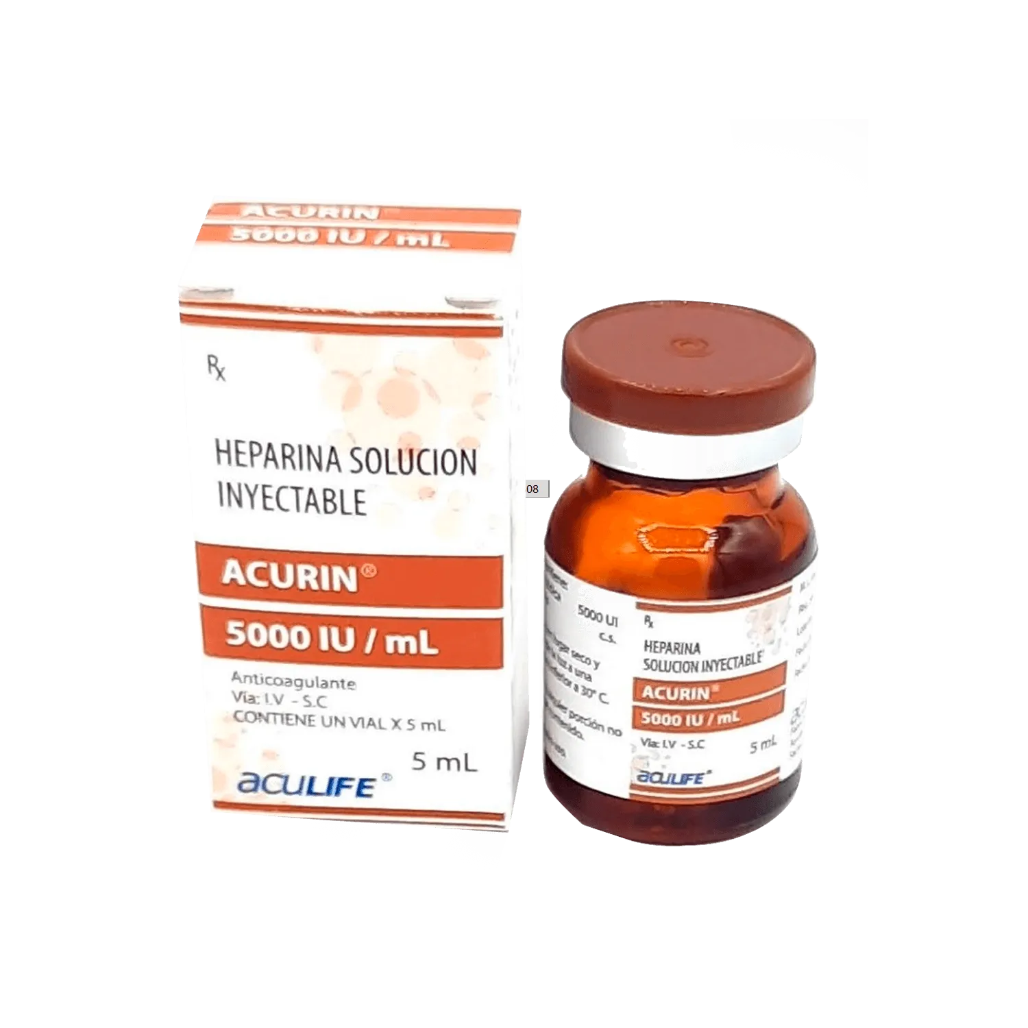 ACURIN HEPARINA 5000 UI/ML SOL INY X 5 ML - Ecofarma