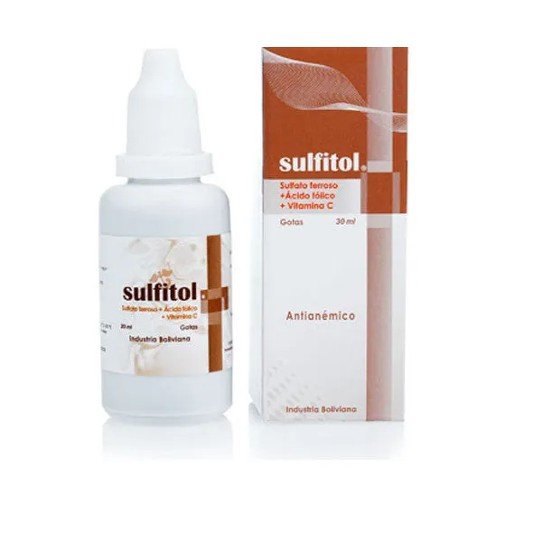 SULFITOL SULFATO FERROSO+ VITAMINA C + ACIDO FOLICO - Ecofarma