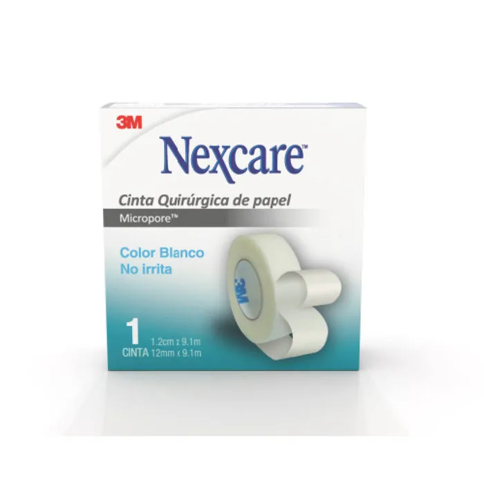 MICROPORE NEXCARE 3M 1.2 CM X 9.1 M COLOR BLANCO - Ecofarma
